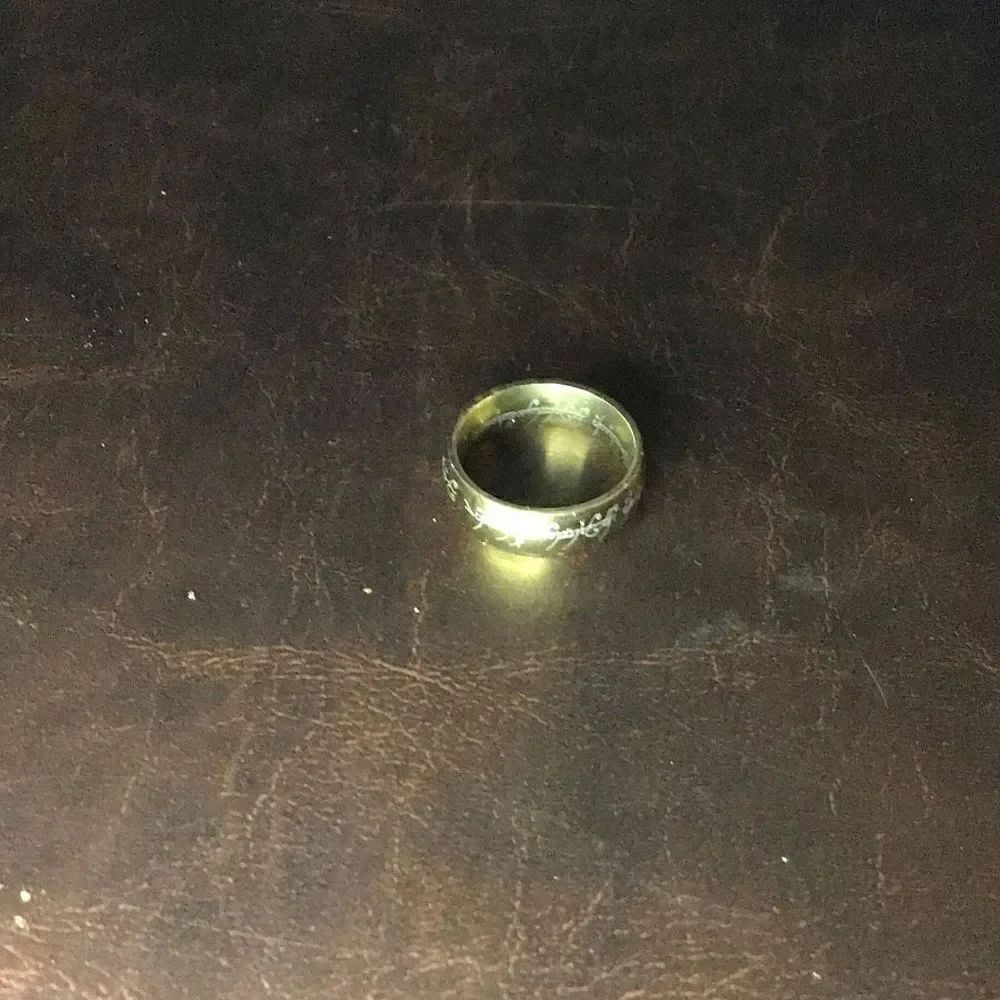 Golden lord, of the rings, or some alien inscription ring Size 5 1/2